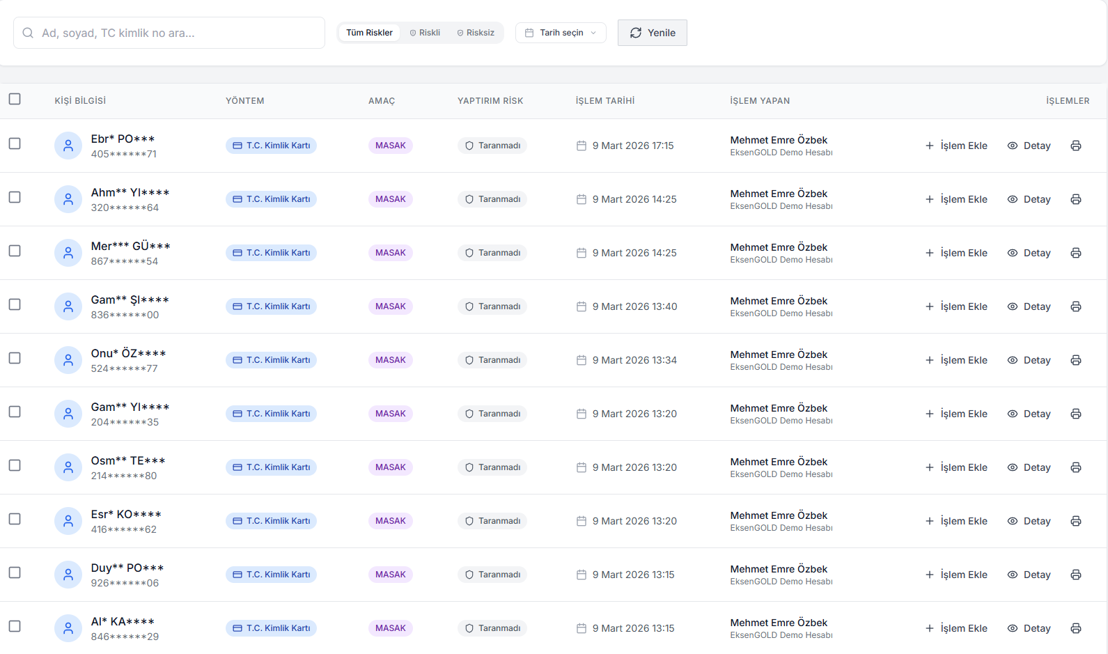 EksenGOLD Identity Verification